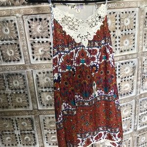 Spaghetti-strap bohemian top, size M, NWT